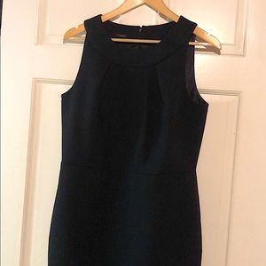 Talbots little black dress LBD yolk neckline